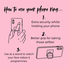 Load image into Gallery viewer, Phone Ring - Rose Gold Marble
